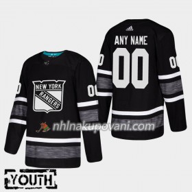 New York Rangers Dresy Personalizované Černá 2019 NHL All-Star Adidas Authentic - Dětské